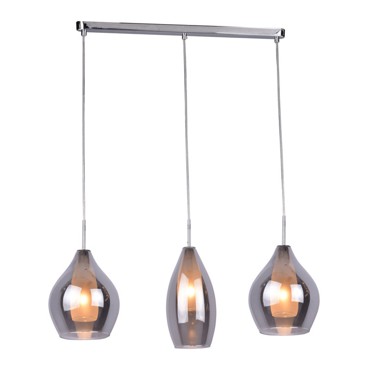 Azzardo Lineare Pendelleuchte 3-flammig Amber Milano | Wayfair.de